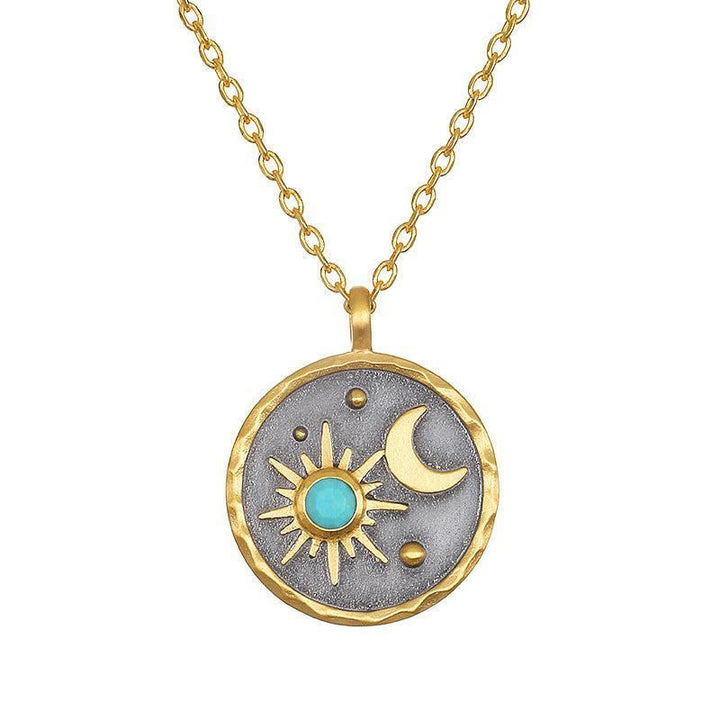 Collier Olivenorma « Jour et Nuit » - Pierre de Naissance Soleil et Lune