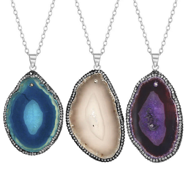 Collier en cristal naturel orné de géodes Olivenorma