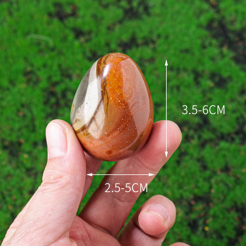 Œufs en cristal d'agate océanique naturelle Olivenorma