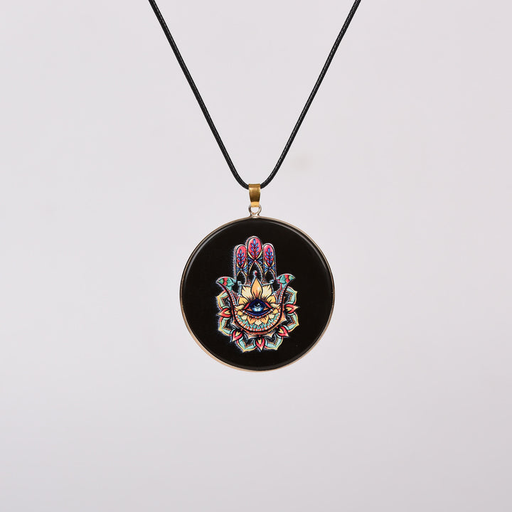 Collier Arbre de Vie en Cristal Hamsa Chakra Olivenorma