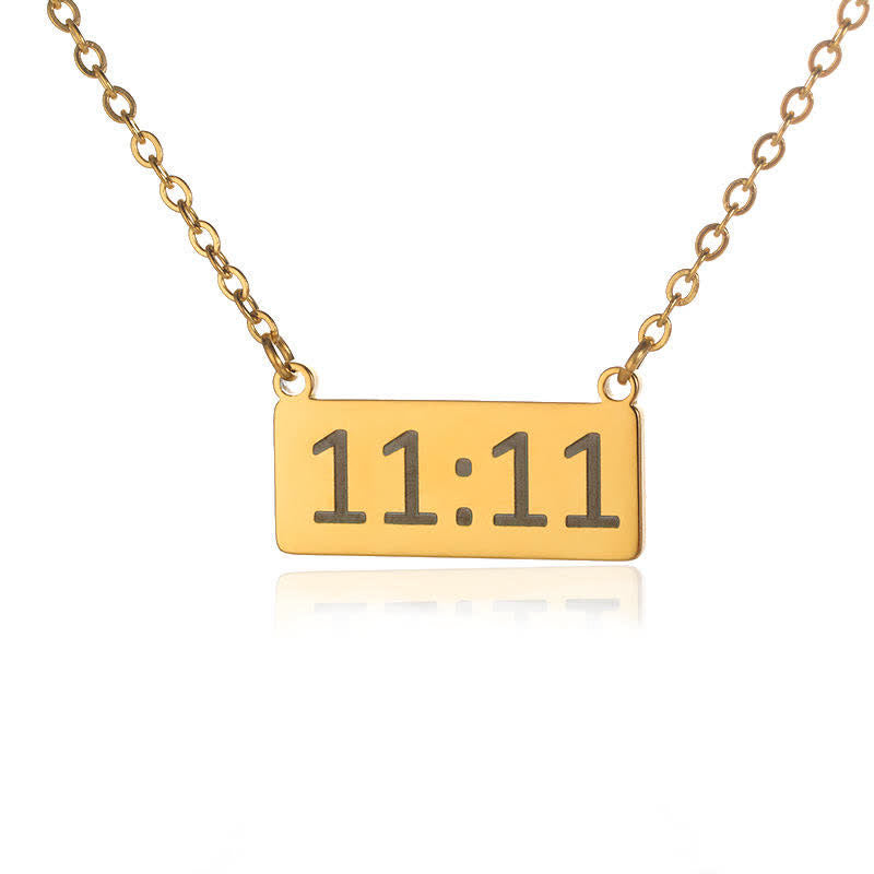 Collier porte-bonheur numéro angélique Olivenorma 11:11