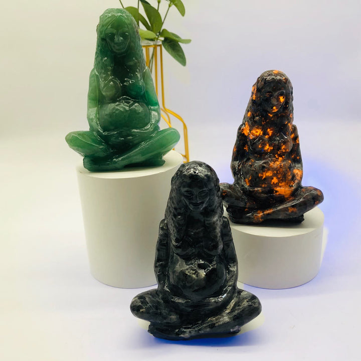 Statue de main naturelle Olivenorma de la déesse Gaia, sculpture décorative