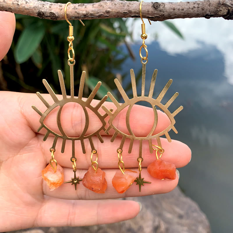 Boucles d'oreilles pendantes en cristal Olivenorma Evil Eye Tears Star