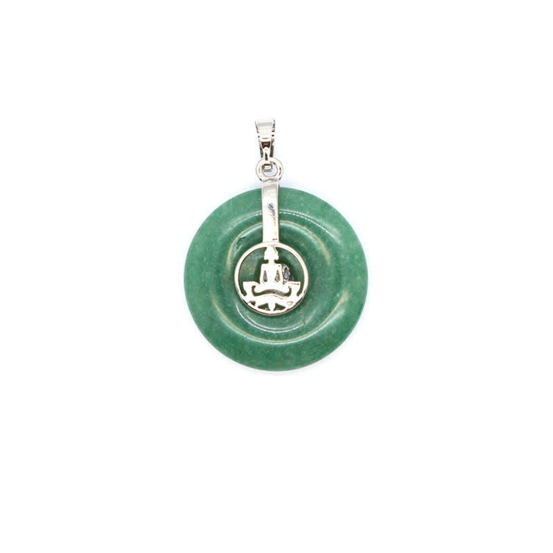 Collier Arbre de vie avec boucle de paix en cristal naturel Olivenorma