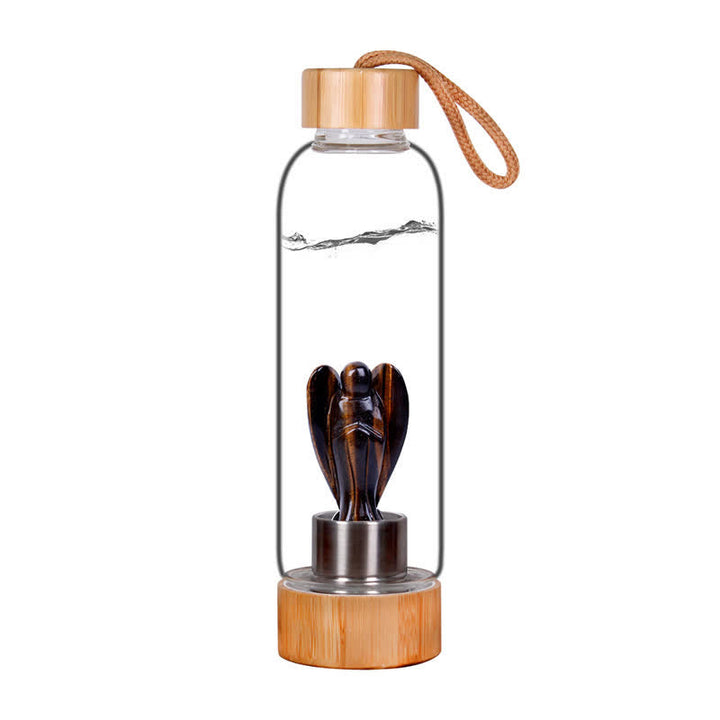 Bouteille d'eau en cristal sculptée en forme d'ange Olivenorma