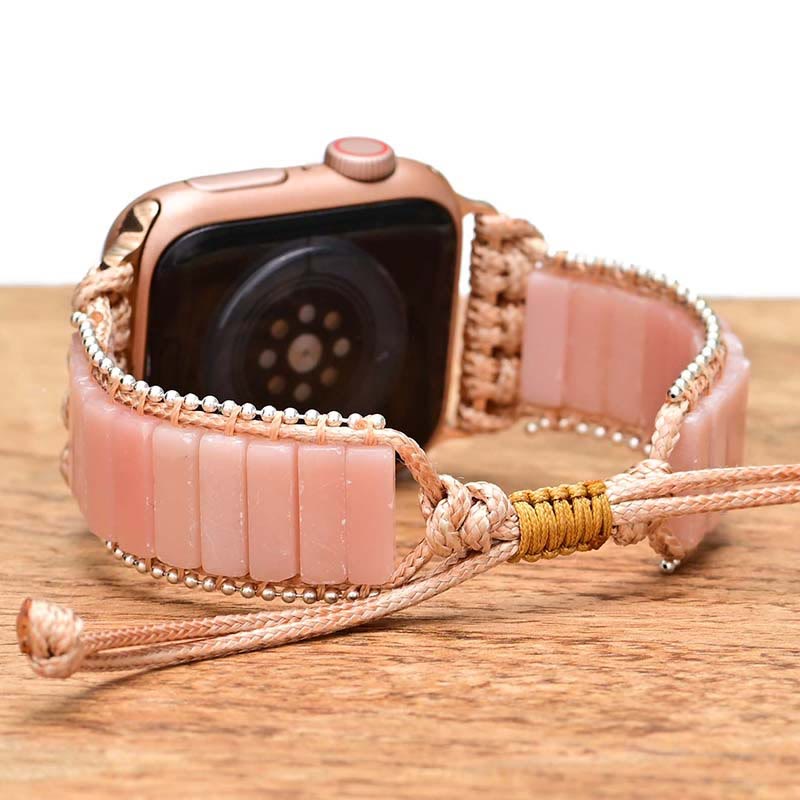 Bracelet Boho en pierre d'opale rose Olivenorma