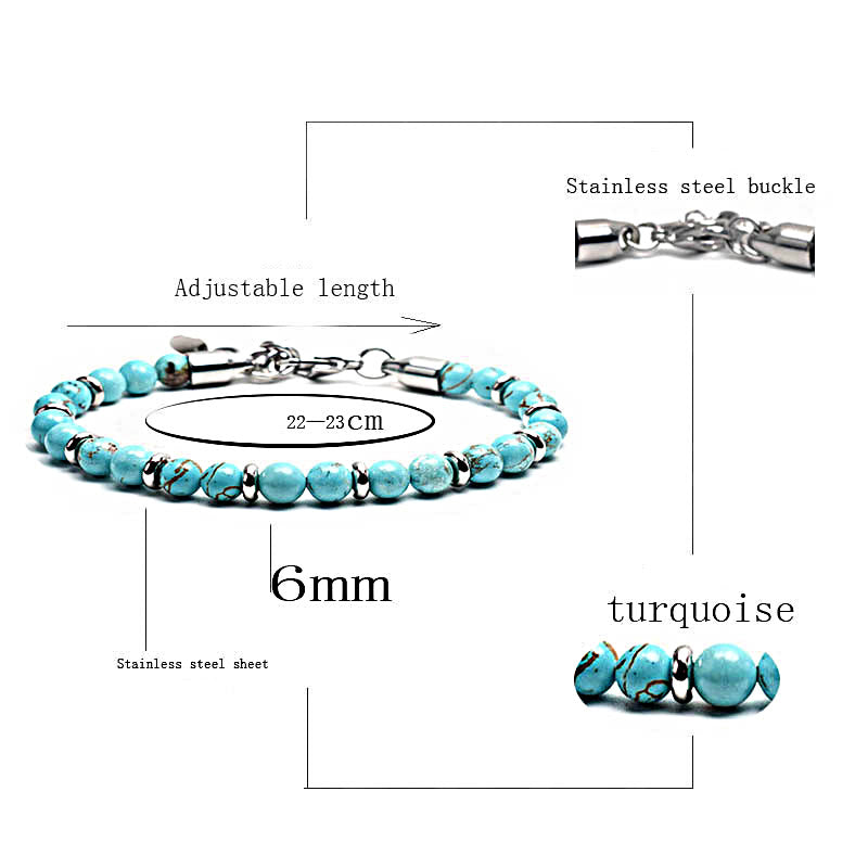 Bracelet en perles d'agate patinées Olivenorma