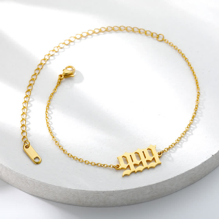 Bracelet de cheville spirituel avec numéro d'ange