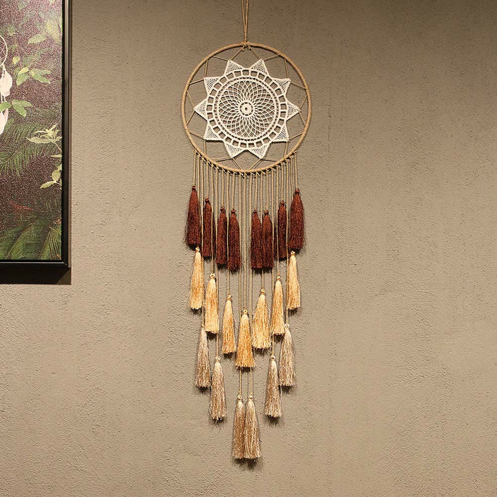 Pendentif attrape-rêves en dentelle tressée Olivenorma