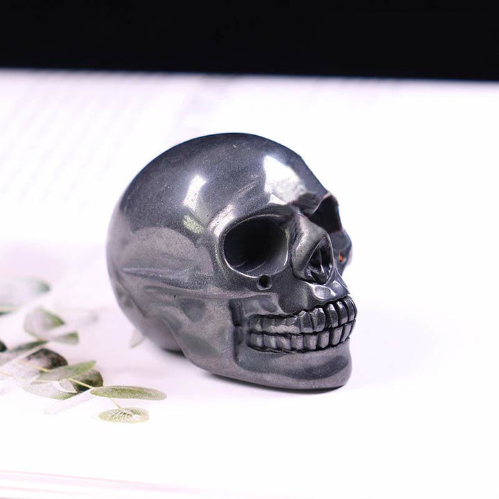 Décoration de crâne en jaspe de sang de dragon Olivenorma