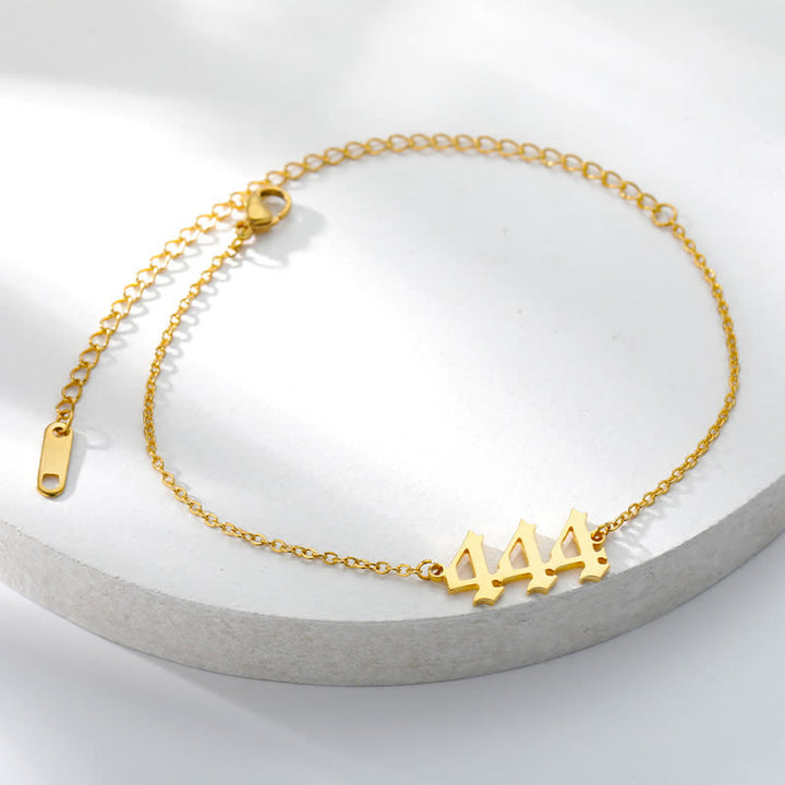 Bracelet de cheville spirituel avec numéro d'ange