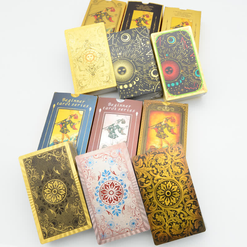 Carte de tarot délicate en feuille d'or Olivenorma