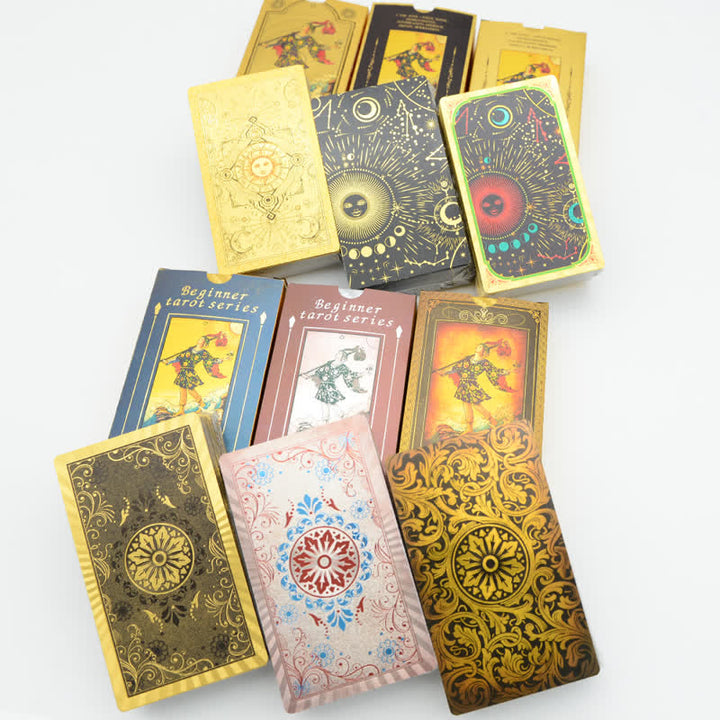 Carte de tarot délicate en feuille d'or Olivenorma