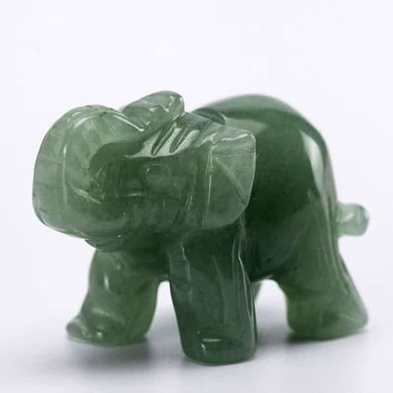 Figurines d'éléphants Reiki Olivenorma Décoration en pierres précieuses
