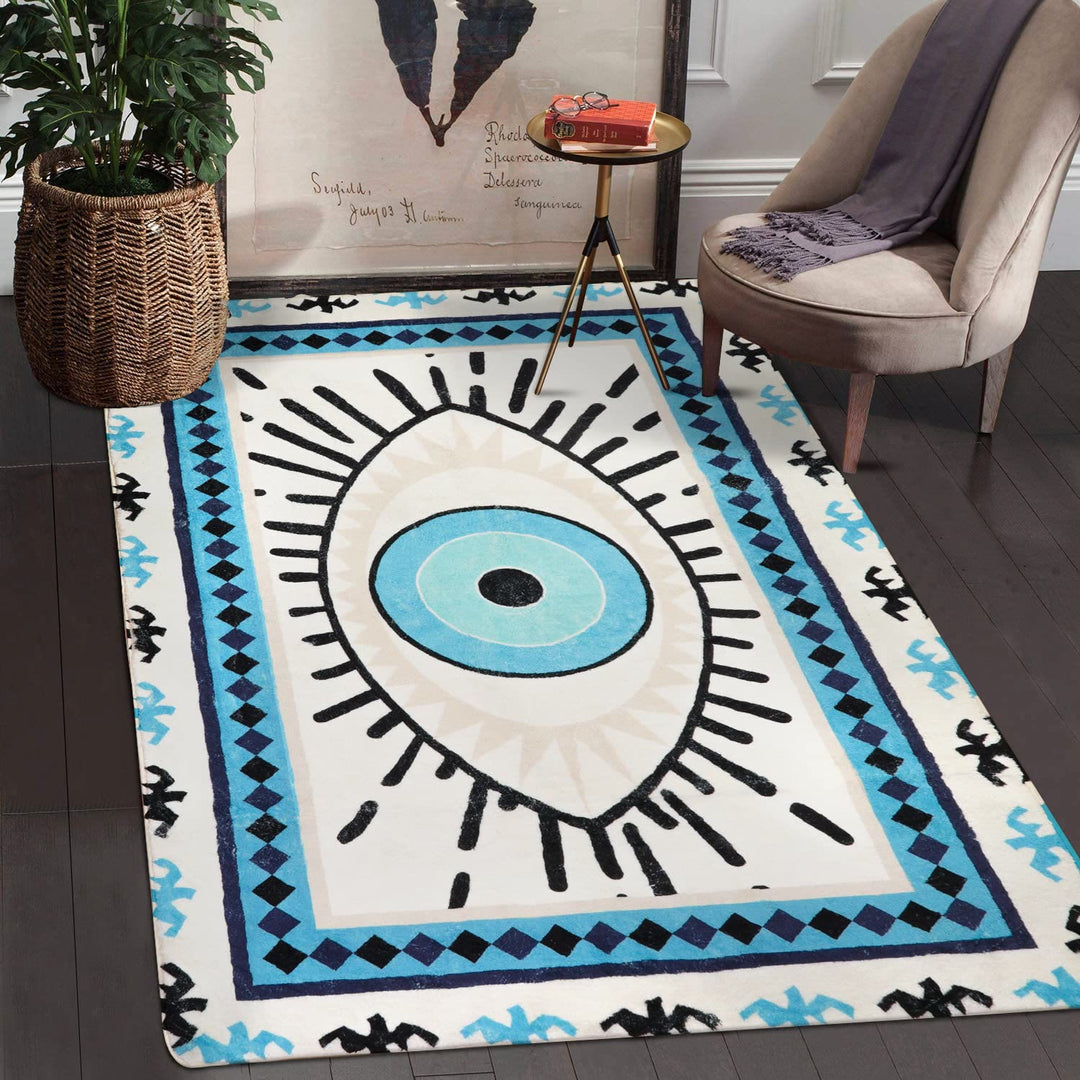 Tapis lavable antibactérien Olivenorma Blue Evil Eye