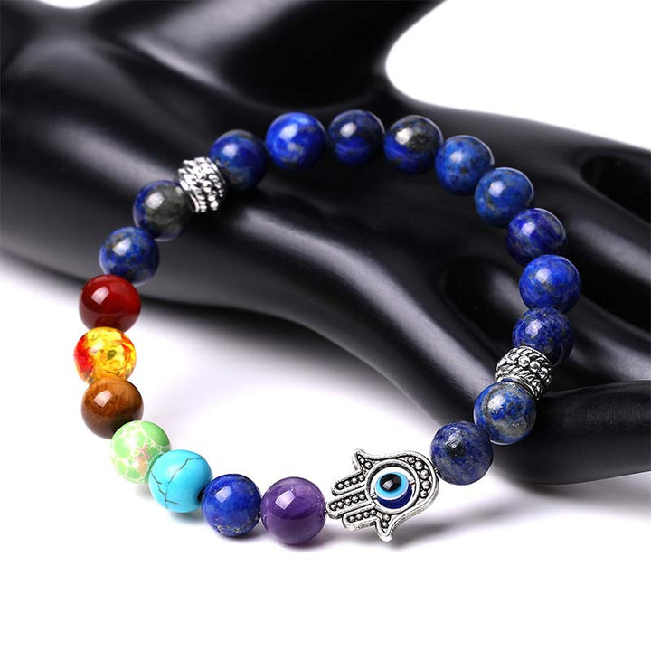 Bracelet Olivenorma Chakra Naturel Hamsa & Evil Eye Reki