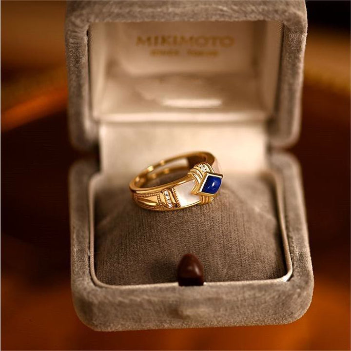 Bague Olivenorma Losange Lapis Lazuli