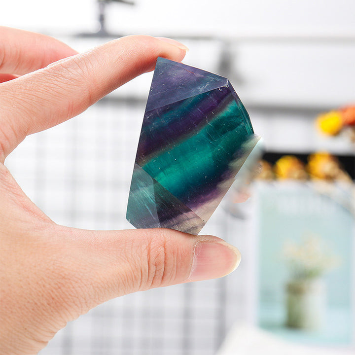 Lampe décorative en cristal irrégulière en fluorite Olivenorma