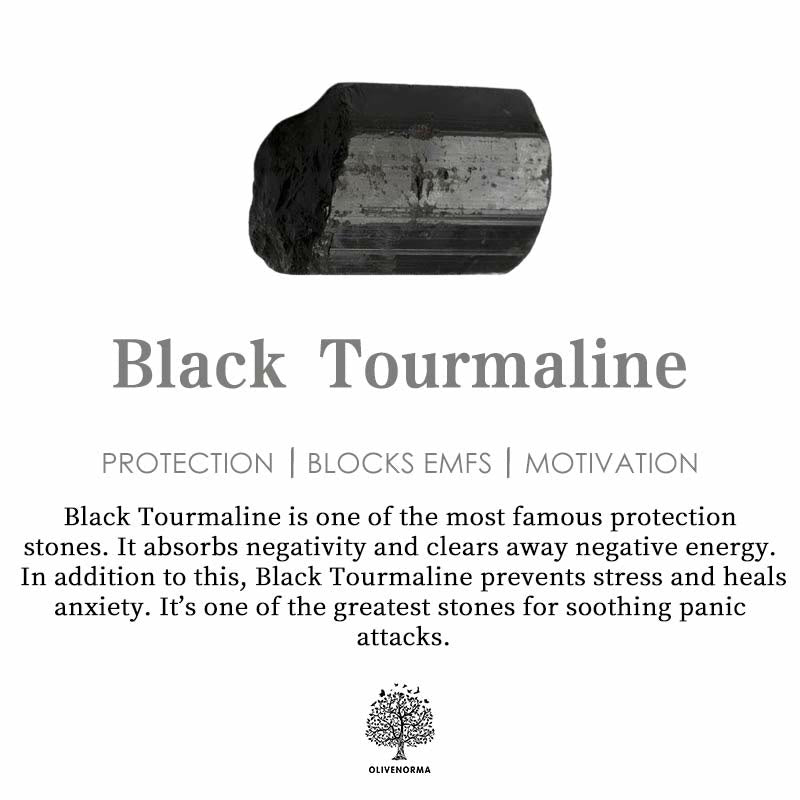 Bague en carbure de tungstène avec tourmaline noire Olivenorma 8 mm