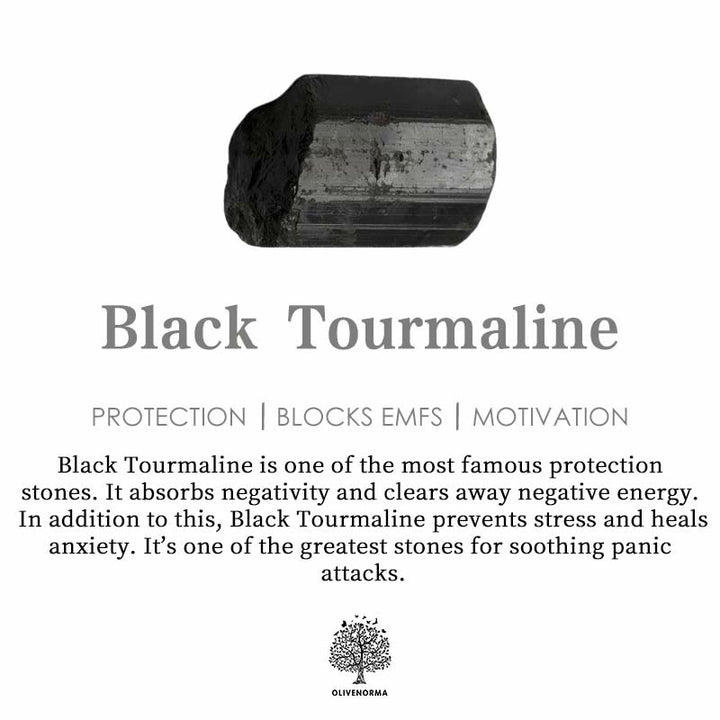 Bague en carbure de tungstène avec tourmaline noire Olivenorma 8 mm