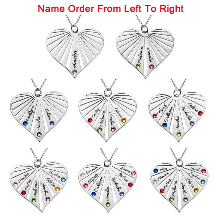 Collier avec pierre de naissance gravée Olivenorma