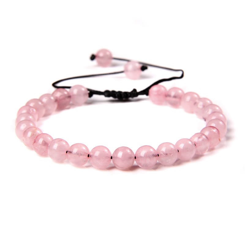 Bracelet tressé en perles de pierre naturelle de 6 mm Olivenorma