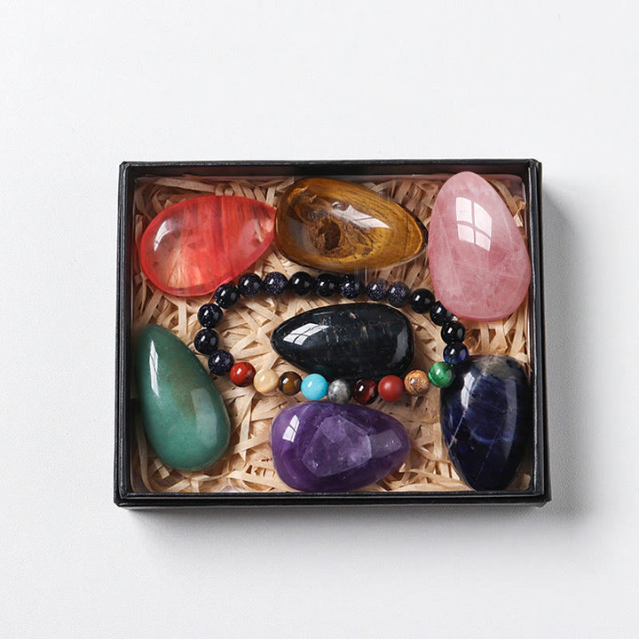 Ensemble de pierres brutes en forme de goutte en cristal naturel Olivenorma