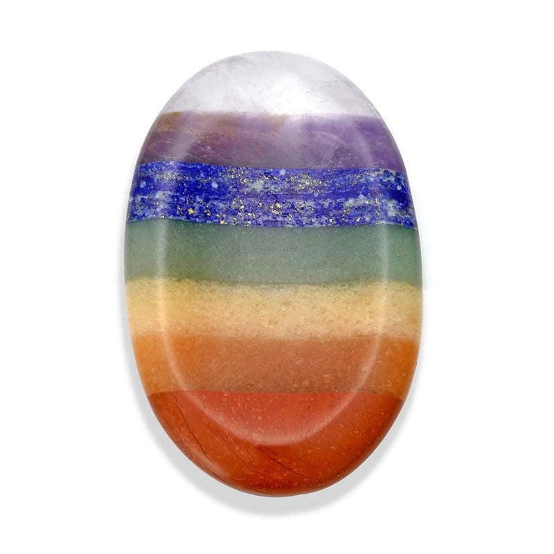 Pierre d'inquiétude pour le pouce arc-en-ciel du chakra Olivenorma