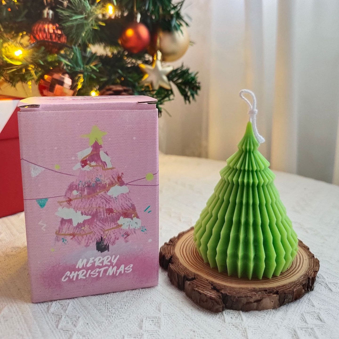 Bougie sculptée pour sapin de Noël Olivenorma