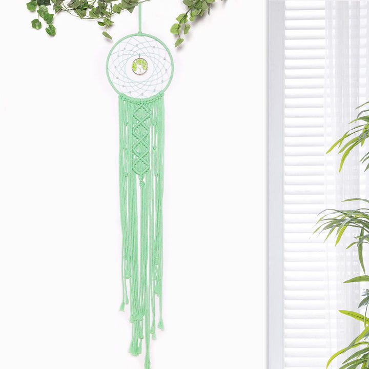 Attrape-rêves rond en cristal tissé solaire arbre de vie Olivenorma