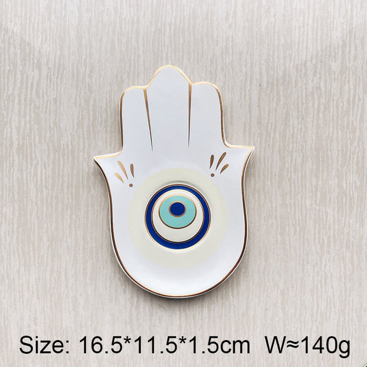 Olivenorma Hamsa Petit plateau à bijoux Evil Eye Sous-verre