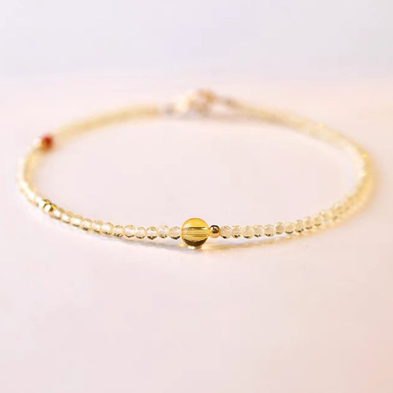Bracelet énergétique en pierres précieuses citrines Bright Galaxy