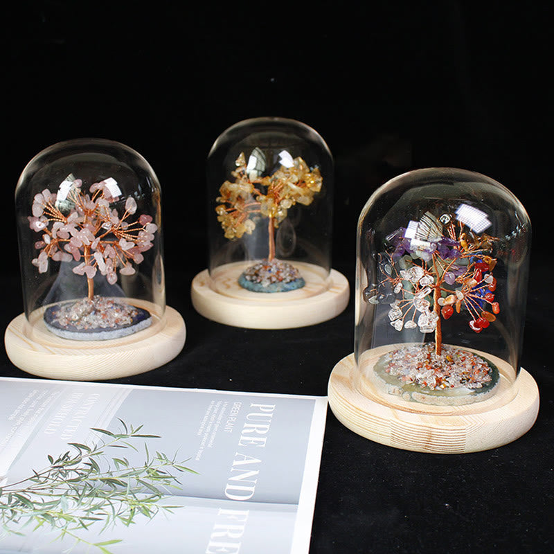 Décoration en verre pour arbre à fleurs en cristal naturel concassé Olivenorma