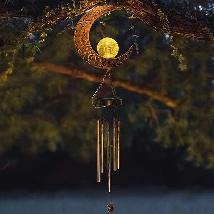 Ornements de carillon éolien solaire de lune ou de soleil Olivenorma
