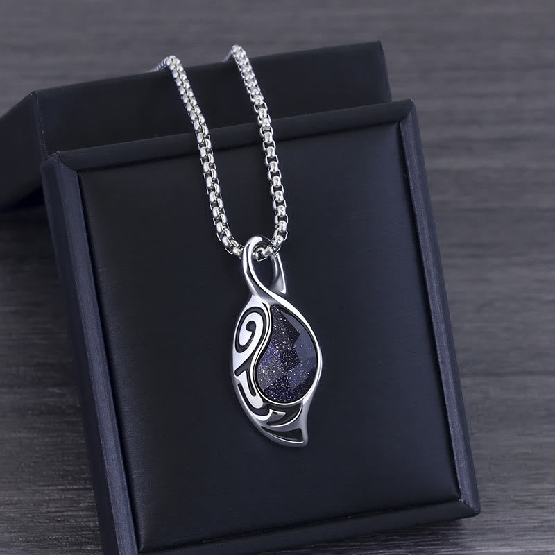 Collier en acier titane avec protection contre la chance et le courage Olivenorma