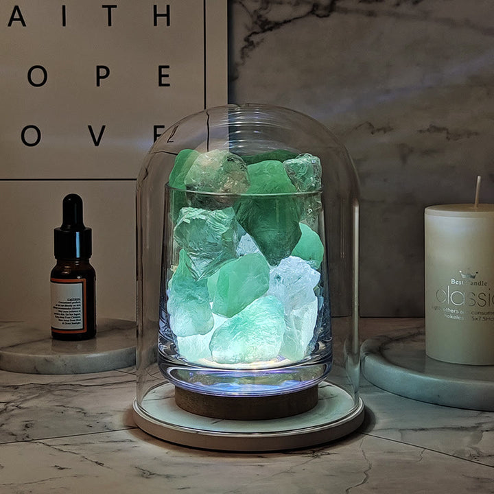 Lampe d'aromathérapie en cristal de pierre avec diffuseur sans feu Olivenorma