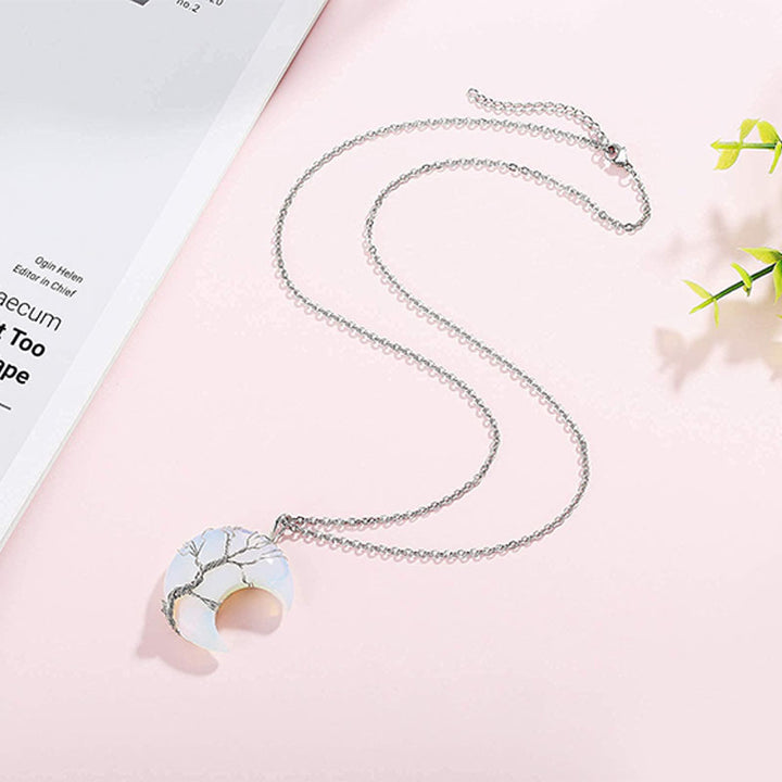 Collier Chakra Lune Naturel Olivenorma