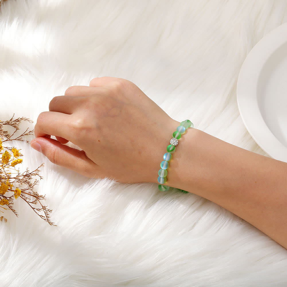 Bracelet Olivenorma en perles de verre et cristal de zircon