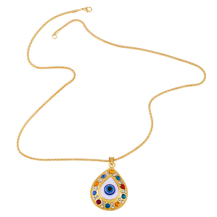 Collier avec pendentif en zircon HAMSA Evil Eye