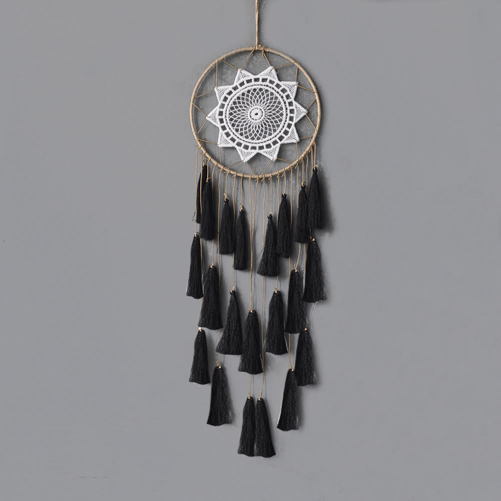 Pendentif attrape-rêves en dentelle tressée Olivenorma