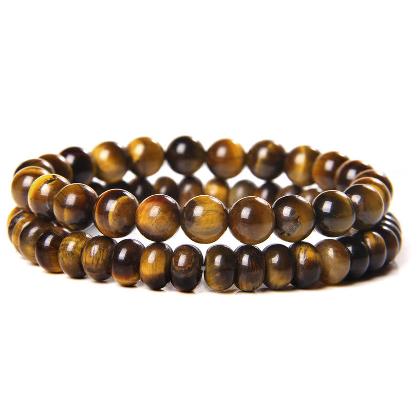 Ensemble de bracelets à double couche pour homme avec bijoux en perles Olivenorma