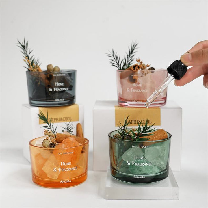 Huile essentielle sans flamme en cristal naturel Olivenorma pour aromathérapie