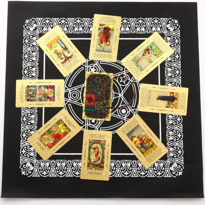 Cartes du jeu de tarot doré Olivenorma Bronzing Cosmic Red Sun