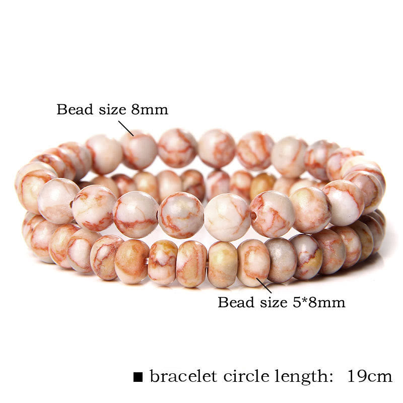 Ensemble de bracelets à double couche pour homme avec bijoux en perles Olivenorma