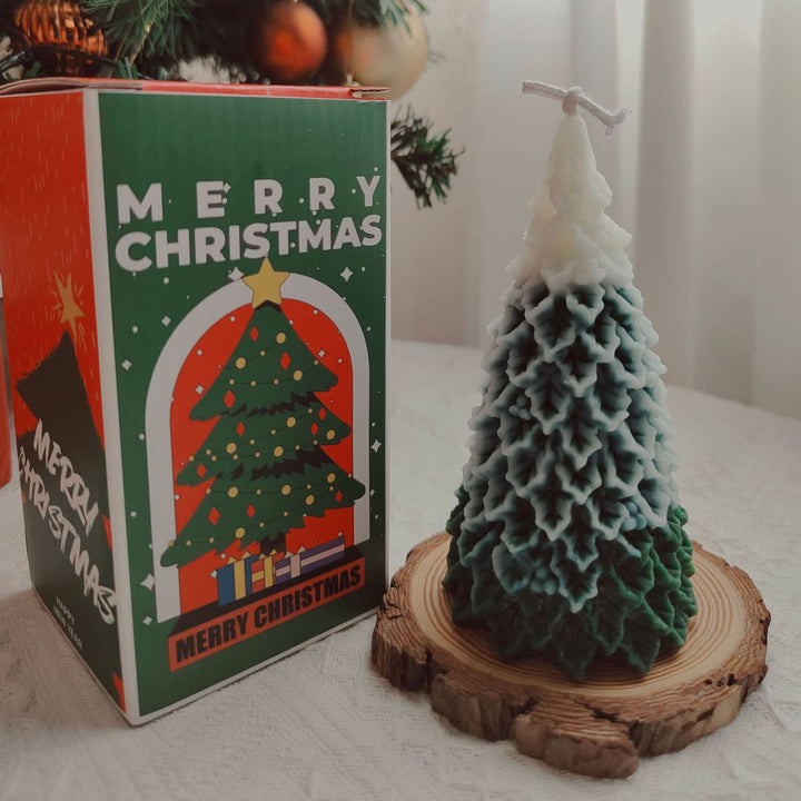 Bougie sculptée pour sapin de Noël Olivenorma