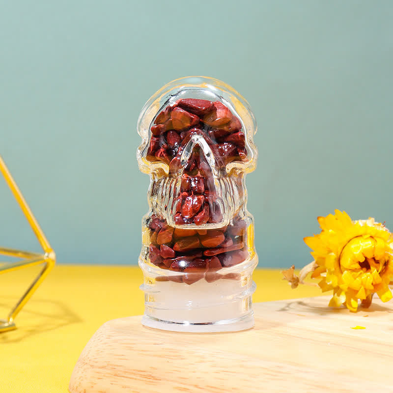 Bouteille d'eau en cristal avec crâne Olivenorma