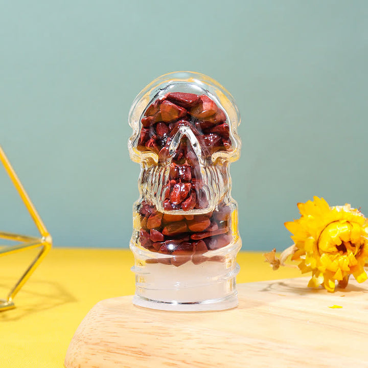Bouteille d'eau en cristal avec crâne Olivenorma