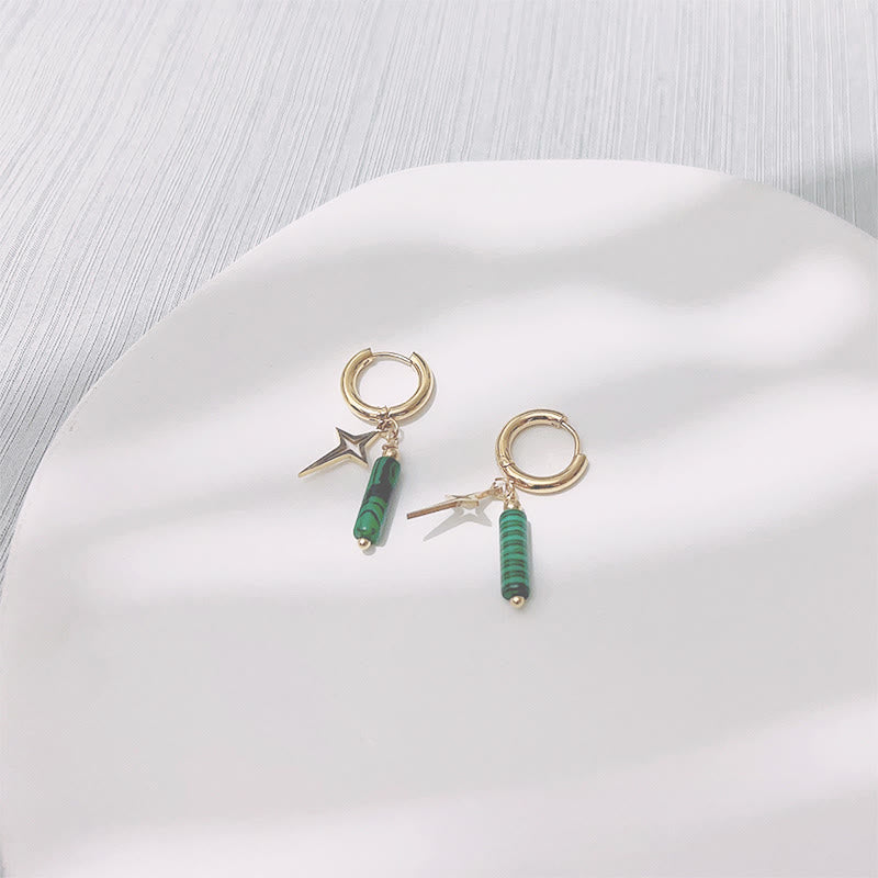 Collier et bracelet avec pendentif étoile en malachite naturelle Olivenorma