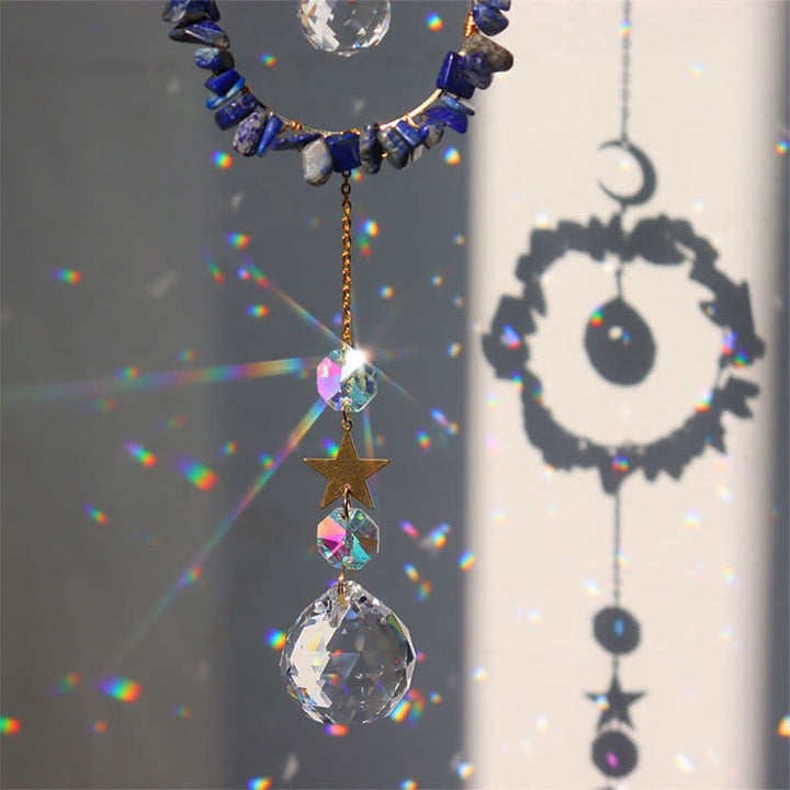Attrape-soleil de guérison lunaire en cercle de cristal Olivenorma