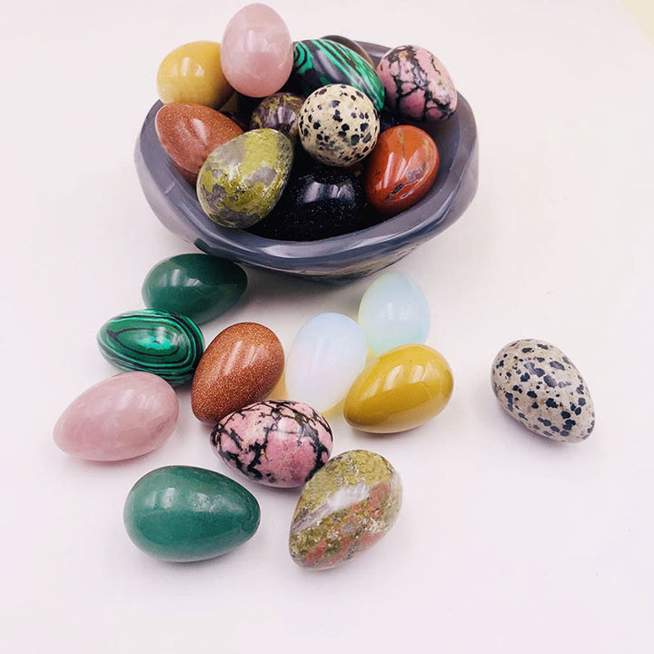 Œufs de cristal naturel énergétique Olivenorma